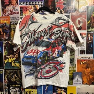 Hanes Above & Beyond Racing Tee - White and Red